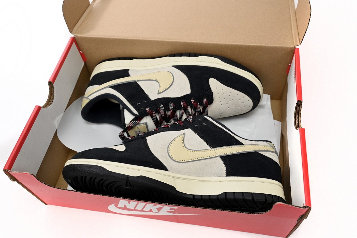 Nike Dunk Low LX Black Suede Team Gold - Image 12