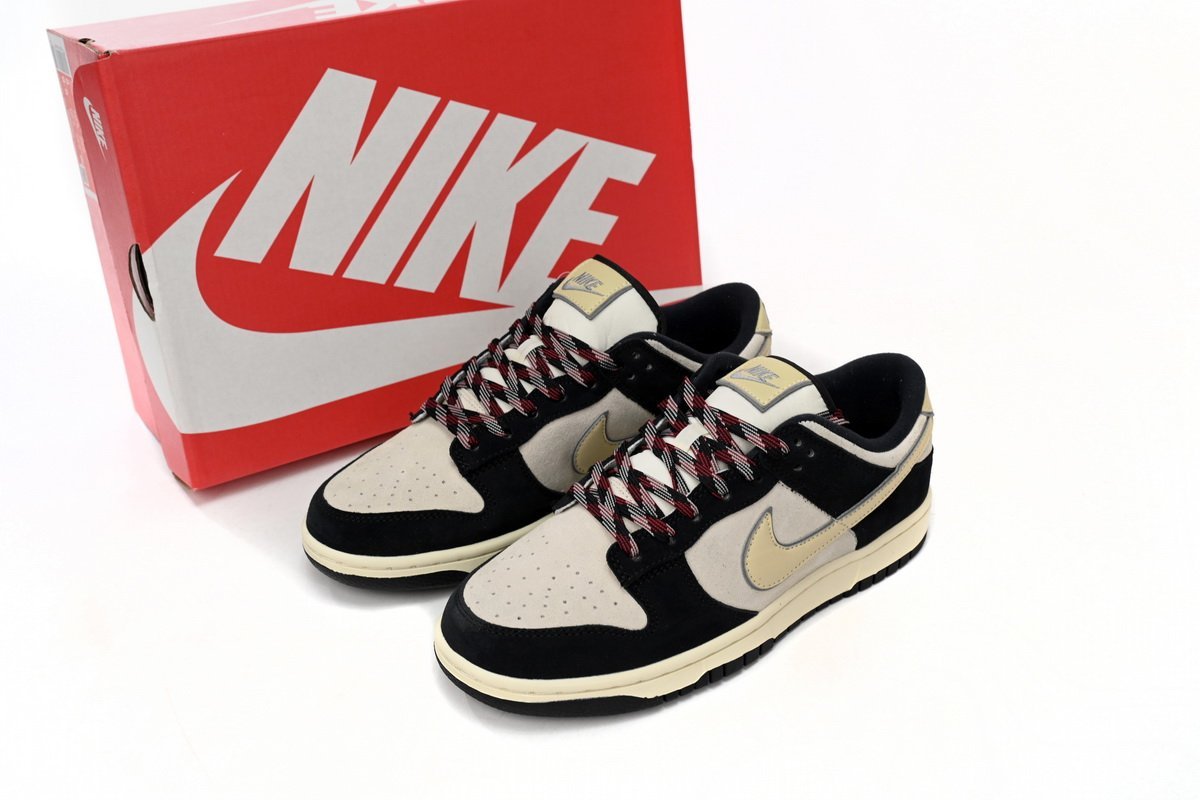 Nike Dunk Low LX Black Suede Team Gold - Image 13