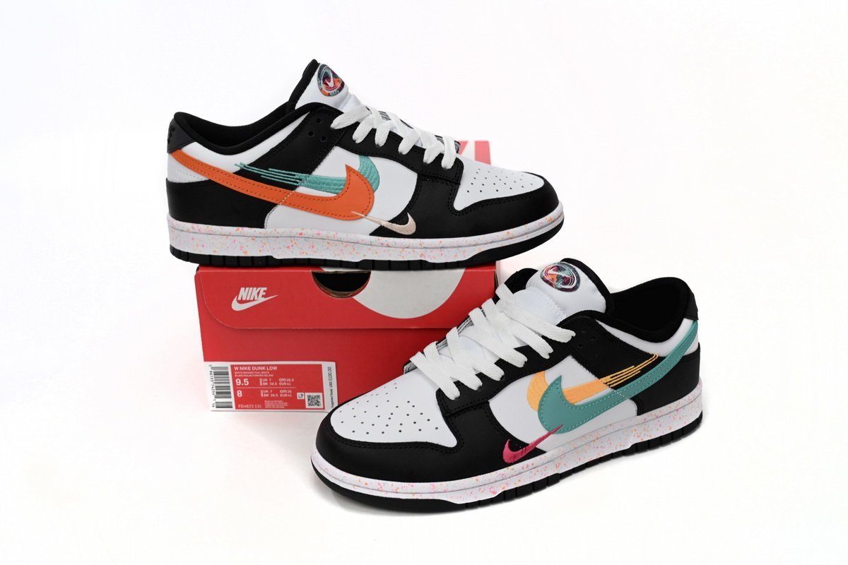 Nike Dunk Low Multiple Swooshes White Washed Teal - Image 13
