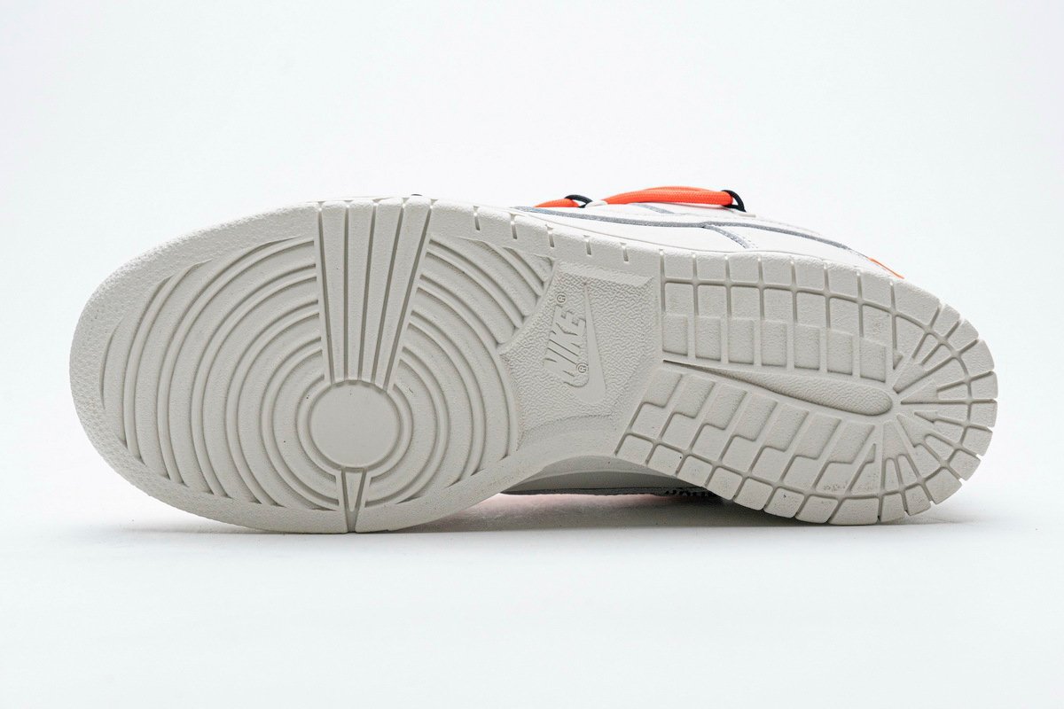 Nike SB Dunk Low OFF-White White Black Orange - Image 5