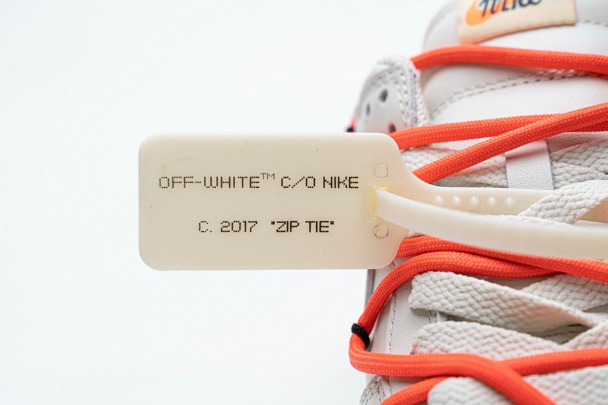Nike SB Dunk Low OFF-White White Black Orange - Image 6