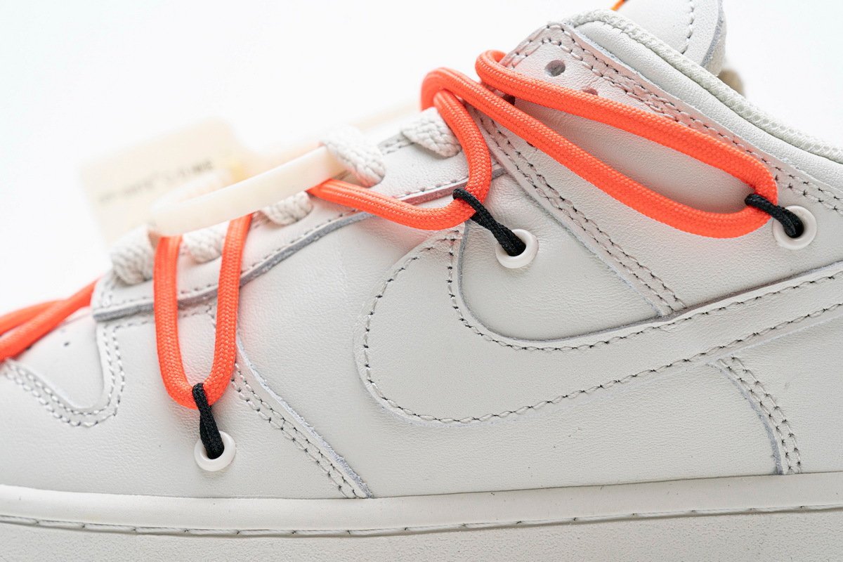 Nike SB Dunk Low OFF-White White Black Orange - Image 7