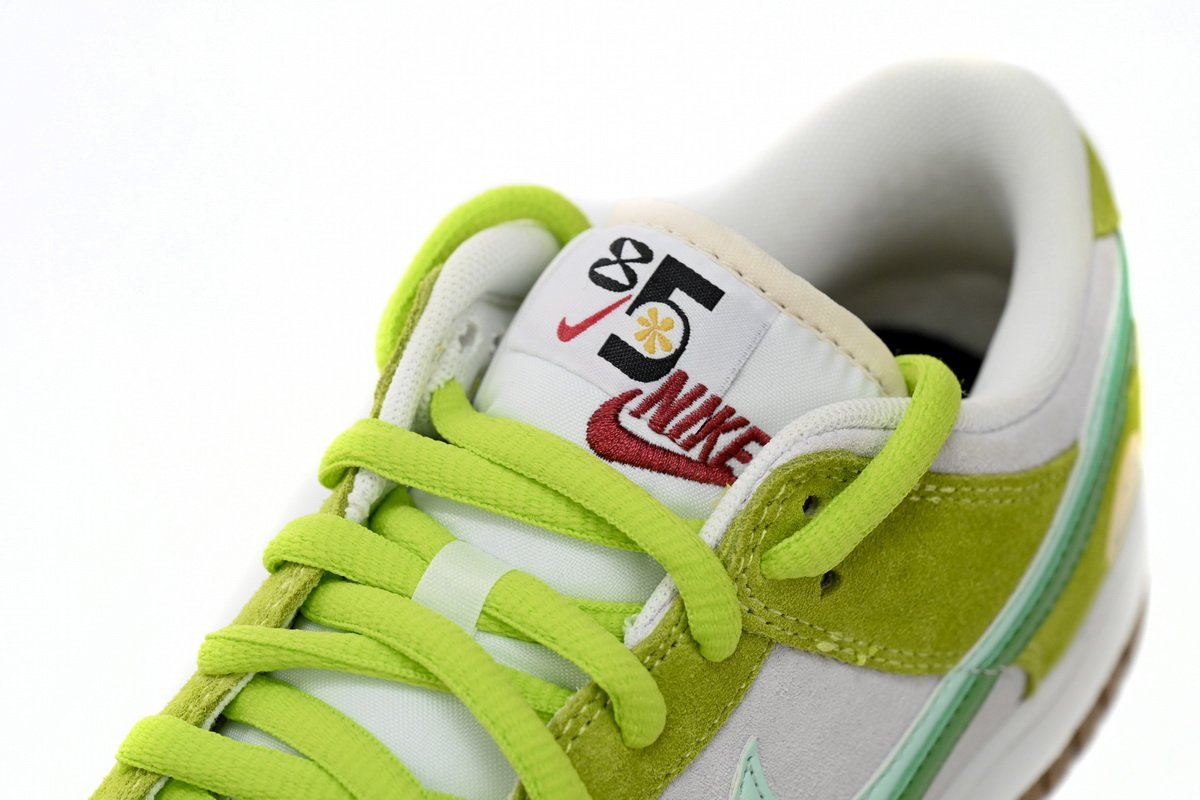 Nk SB Dunk Low ?85? Gray Green Apple Double Hook - Image 5