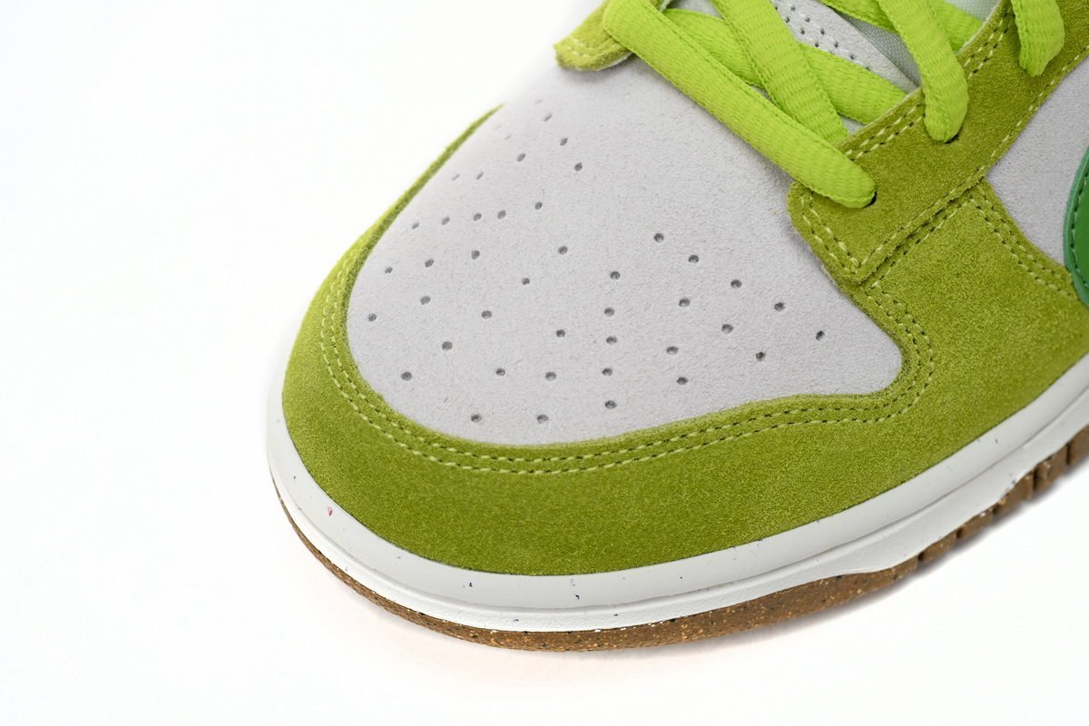 Nk SB Dunk Low ?85? Gray Green Apple Double Hook - Image 4